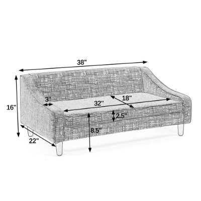 PAWRIO™ Modern Dog Sofa – Durable Elevated Pet Bed with Irregular Armrests