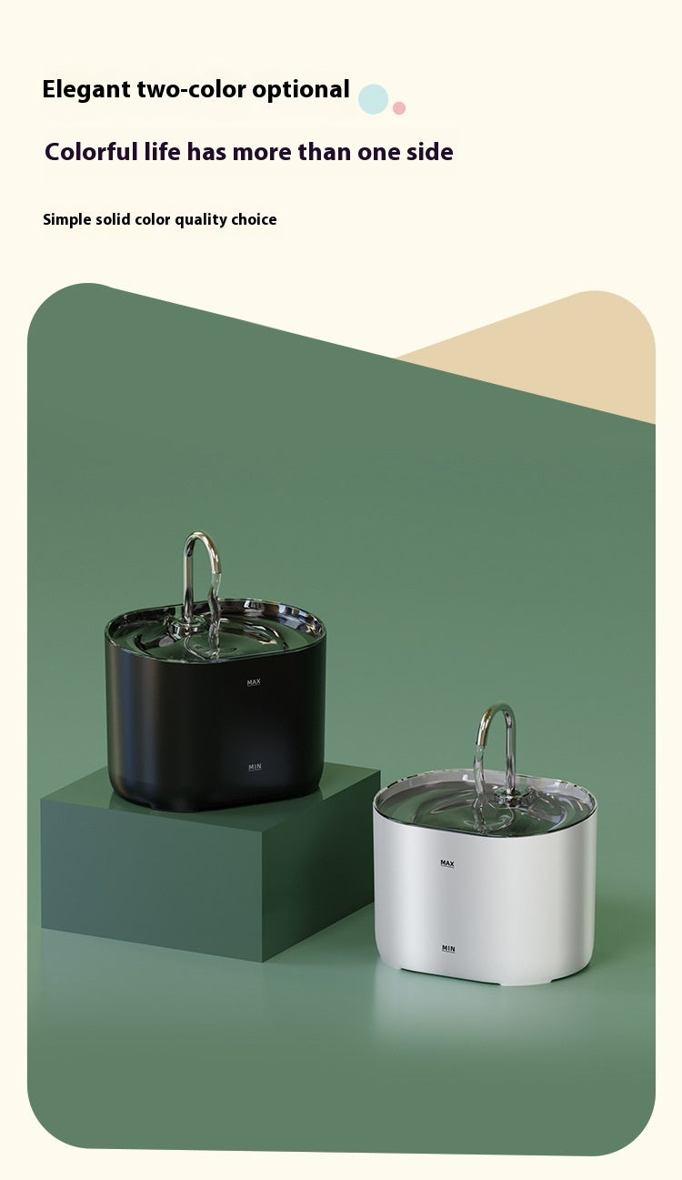 PAWRIO™ Smart Alloy Pet Water Fountain – Clean, Quiet & Filtered Hydration