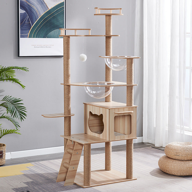 PAWRIO™ Plush Cat Tree – Multi-Level Climber, Nest & Scratcher