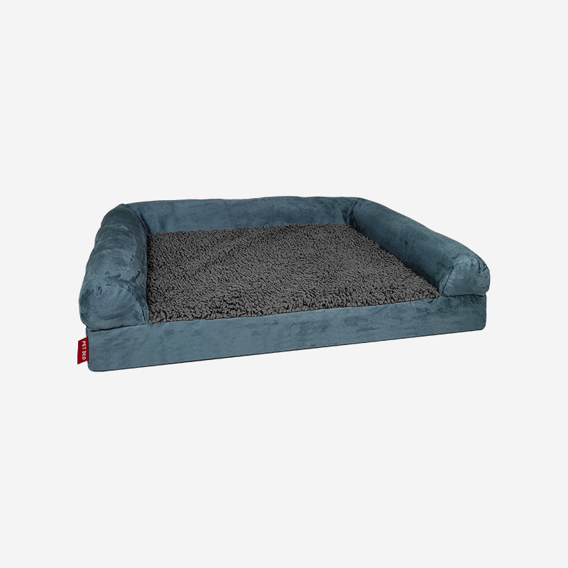 PAWRIO™ Orthopedic Waterproof Dog Bed – Suede & Fleece Removable Cover