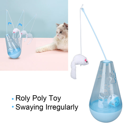 Interactive Cat Toy with Plush Mouse & Bell Ball