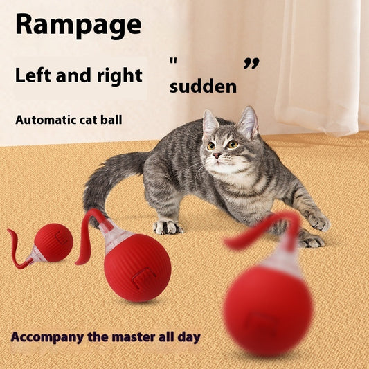 Smart Interactive Cat Toy Ball – Rolling LED Play Ball with Catnip