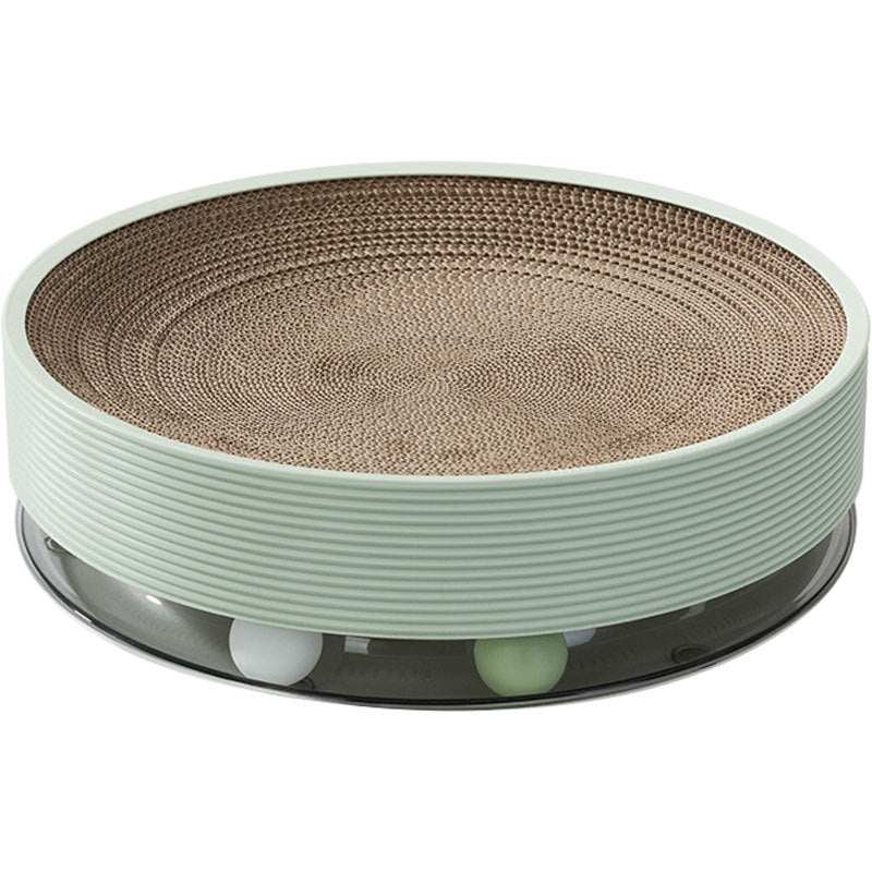 PAWRIO™ 3-in-1 Cat Scratcher Toy – Corrugated Bowl with Balls