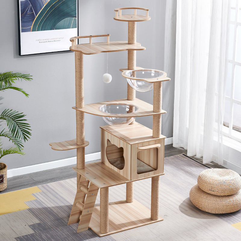 PAWRIO™ Plush Cat Tree – Multi-Level Climber, Nest & Scratcher