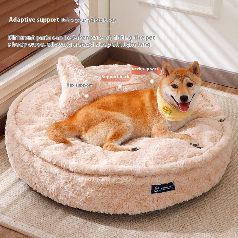 PAWRIO™ Round Nest Pet Bed – Cozy, Washable & Soft