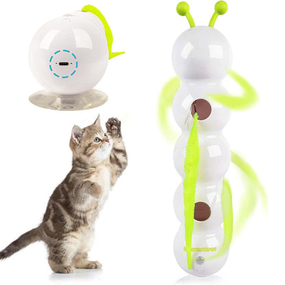 Pawrio™ Teasing Cat Toy Automatic Pes Toy With Tail Motion Activated Kitten Toy Rechargeable Smart Interactive Cat Toy Pet Products