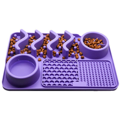 Pawrio™ Multi-Functional Pet Licking Mat – Slow Feeder Bowl Pad