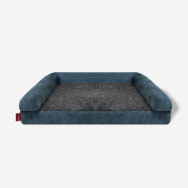 PAWRIO™ Orthopedic Waterproof Dog Bed – Suede & Fleece Removable Cover