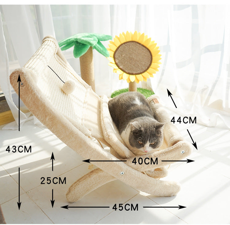 PAWRIO™ Cat Sunbathing Sofa – Lounger & Scratcher in One