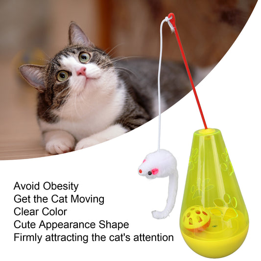 Pawrio™ Interactive Cat Toy with Plush Mouse & Bell Ball