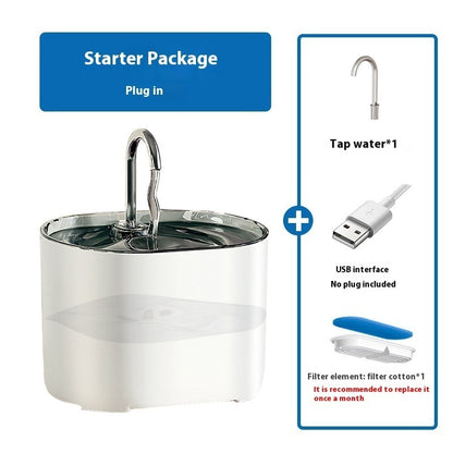 PAWRIO™ Smart Alloy Pet Water Fountain – Clean, Quiet &amp; Filtered Hydration