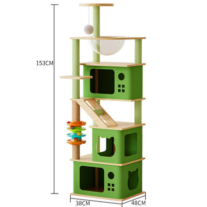 PAWRIO™ Plush Cat Tree – Multi-Level Climber, Nest & Scratcher