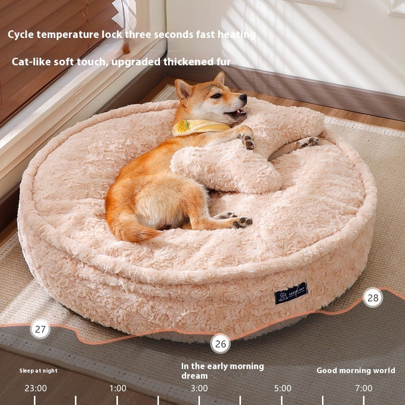 PAWRIO™ Round Nest Pet Bed – Cozy, Washable & Soft