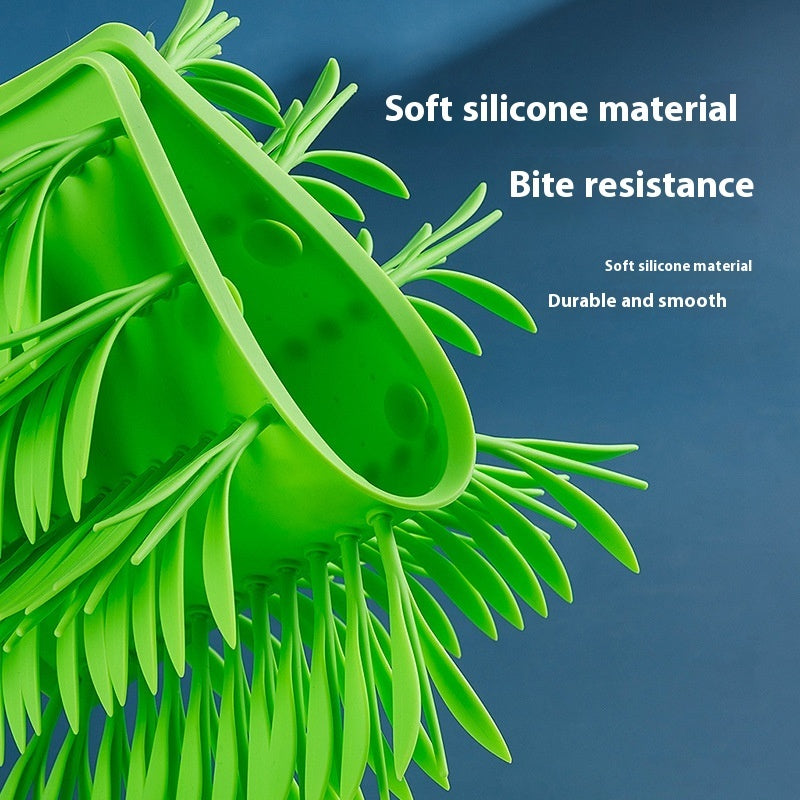 Pawrio™  Silicone Dog Lick Mat – Slow Feeder with Grass Design