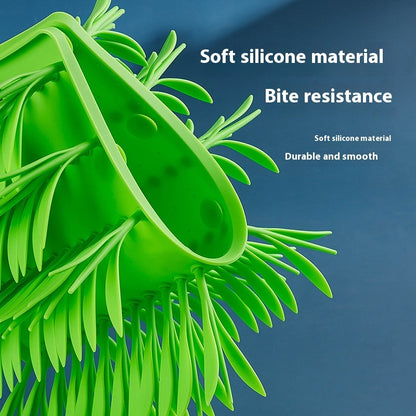 Pawrio™  Silicone Dog Lick Mat – Slow Feeder with Grass Design