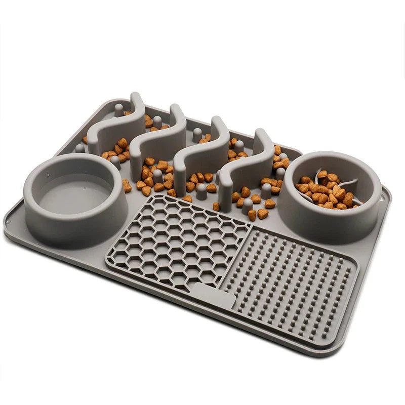 Pawrio™ Multi-Functional Pet Licking Mat – Slow Feeder Bowl Pad