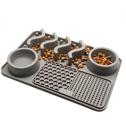 Pawrio™ Multi-Functional Pet Licking Mat – Slow Feeder Bowl Pad