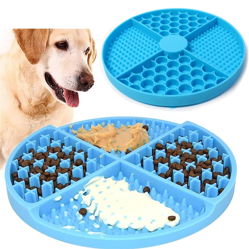 Pawrio™ Round Silicone Dog Lick Mat – Slow Feeder Pad