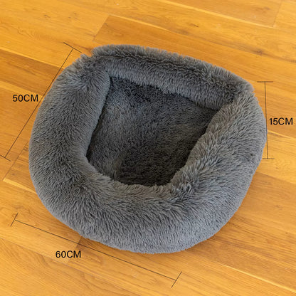 PAWRIO™ Deluxe Furry Car Bed – Soft & Secure Ride for Small Dogs