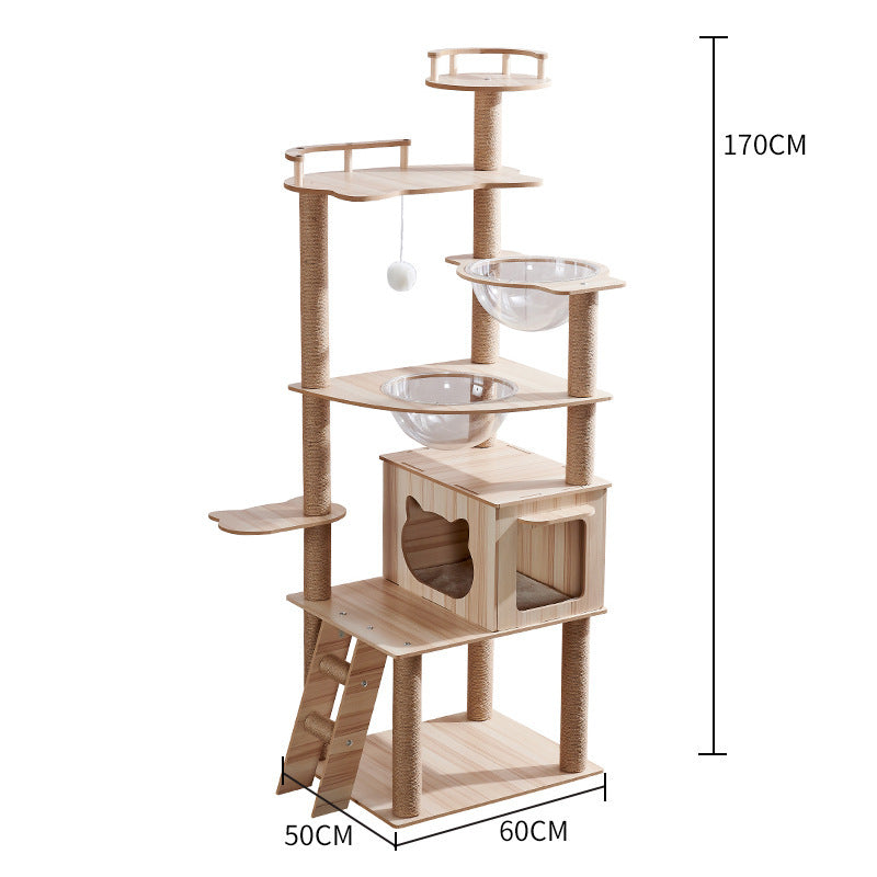 PAWRIO™ Plush Cat Tree – Multi-Level Climber, Nest & Scratcher