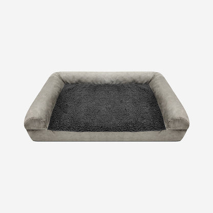 PAWRIO™ Orthopedic Waterproof Dog Bed – Suede & Fleece Removable Cover