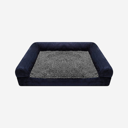 PAWRIO™ Orthopedic Waterproof Dog Bed – Suede & Fleece Removable Cover