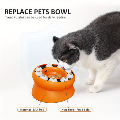 Interactive Puzzle For Cats Slow Food Dispenser For Pets Raised For Dry Food And Snacks