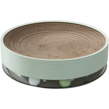 PAWRIO™ 3-in-1 Cat Scratcher Toy – Corrugated Bowl with Balls