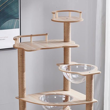 PAWRIO™ Plush Cat Tree – Multi-Level Climber, Nest & Scratcher