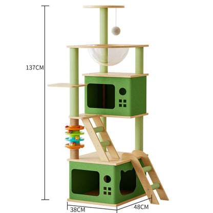 PAWRIO™ Plush Cat Tree – Multi-Level Climber, Nest & Scratcher